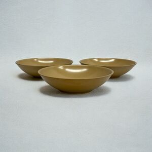 Vtg Vollrath Melamine 5.75 Tan Cereal Dessert Salad Bowl Brown 258 Set of 3 USA